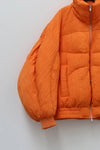 CHENPENG Orange Pleated Puffer Jacket CP20AWJ015